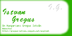 istvan gregus business card